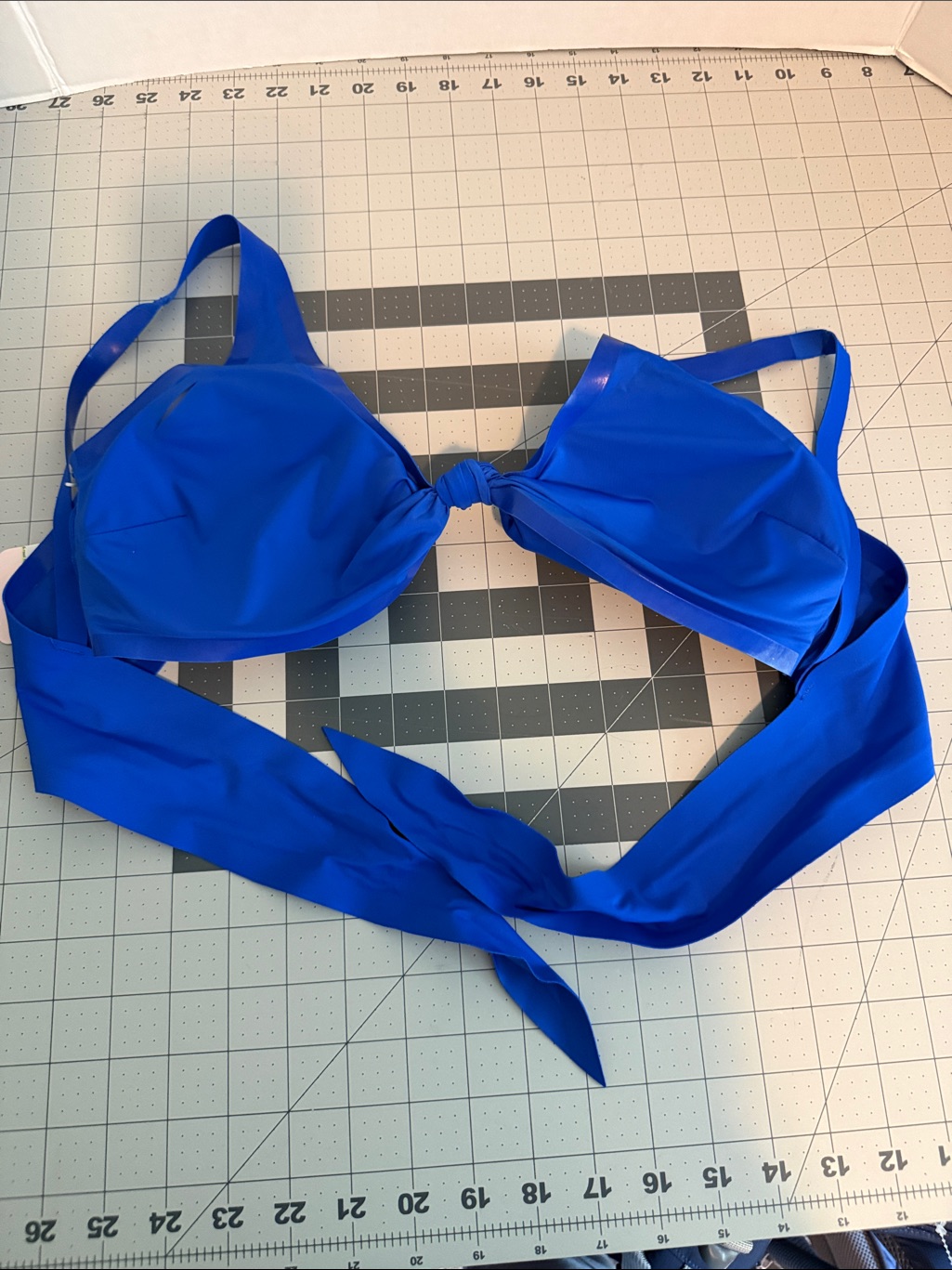 Onewith Bright Blue Knot Front Bikini Top — image 4 of 4